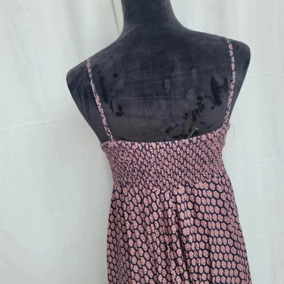 NWT Beach Lunch Lounge Long Tank Smocked Dress Paisley Viscose Lightweight XS - Picture 9 of 12